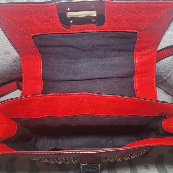 Rebecca Minkoff Elle Red Gold Mini Leather Stud - Picture 10 of 13